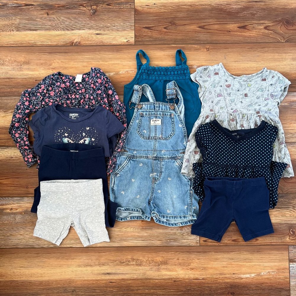 Lot of Spring/Summer Toddler Girl Clothing Size 4T (9 pieces)